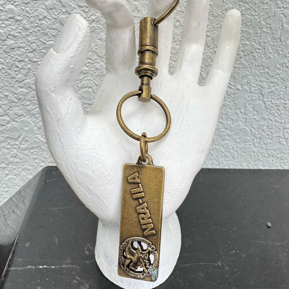 Vintage NRA-ILA Brass Quick Release Keychain National Rifle Association USA‎ NRA
